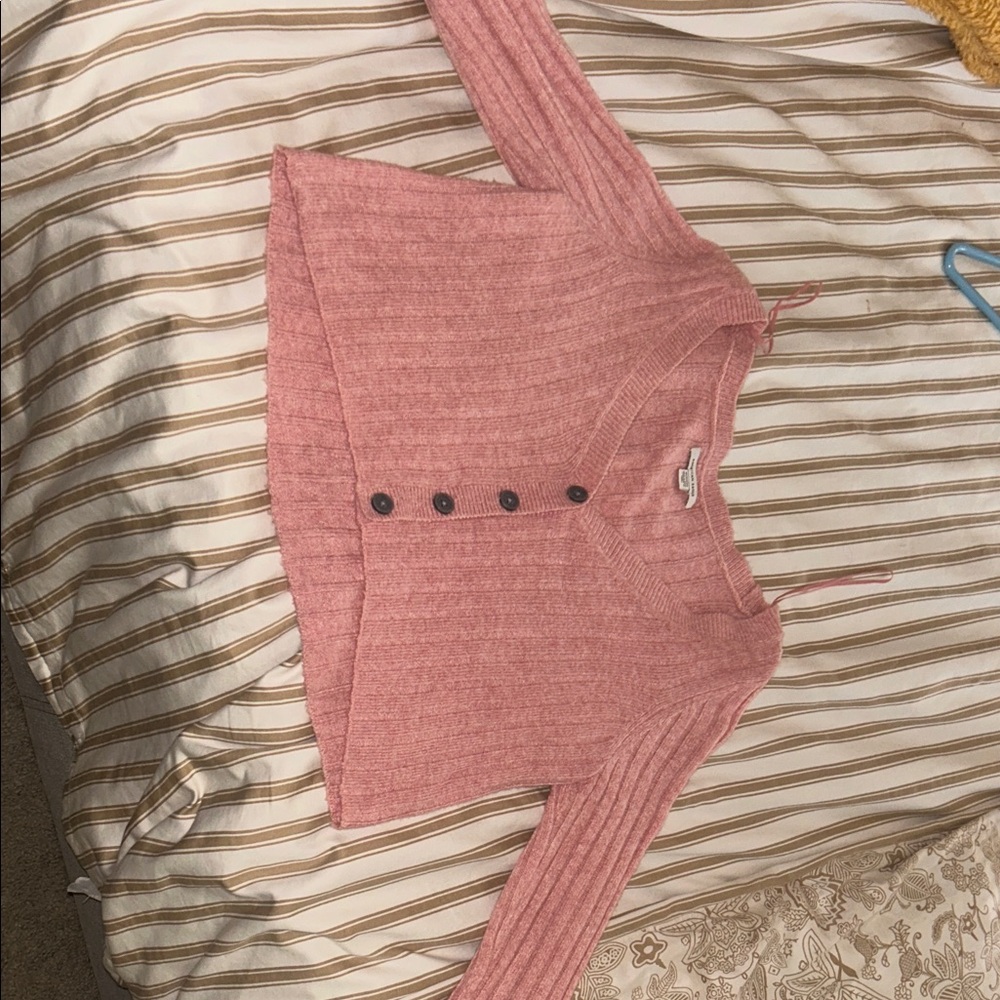 Forever 21 Pink Ribbed Cardigan
